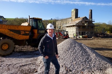 Director of SB Homes Stephen Byram at the new Empire Works development site in Slaithwaite.