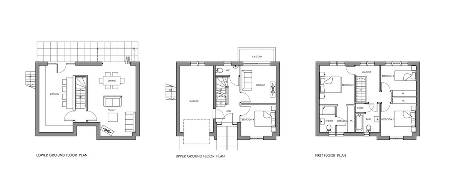 Typical floor layout of homes at Hollin Gate
